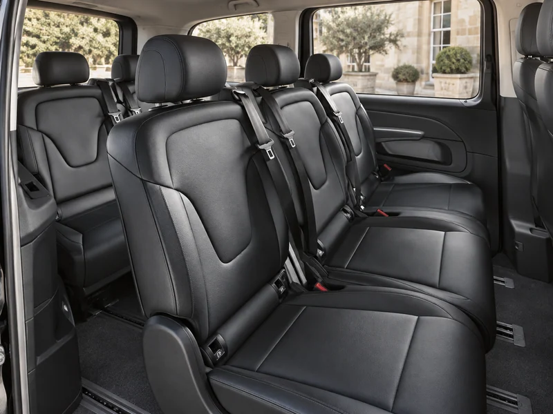 AI illustration of Mercedes-Benz V-Class: passenger cabin