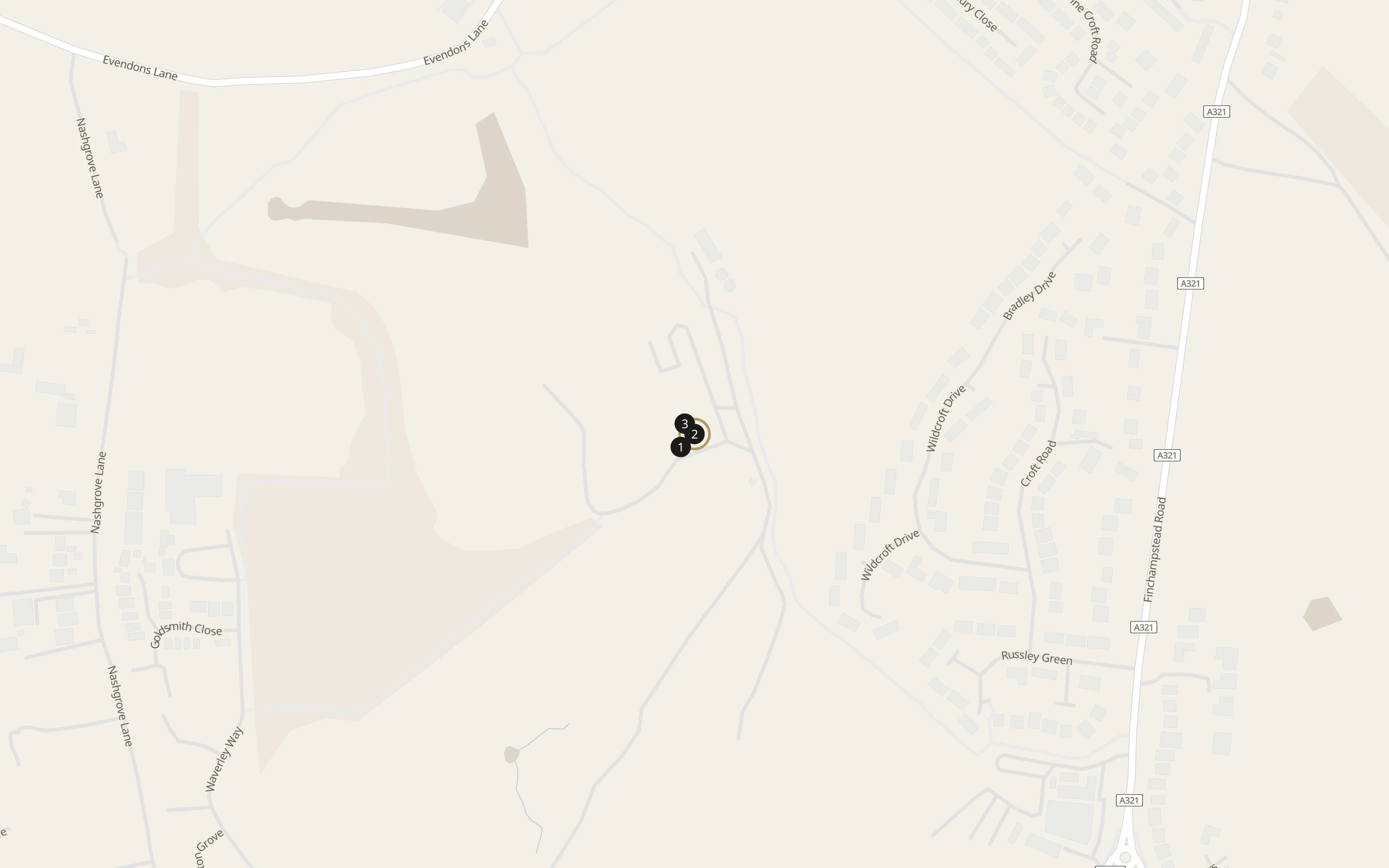 Local approach map for Sand Martins Golf Club