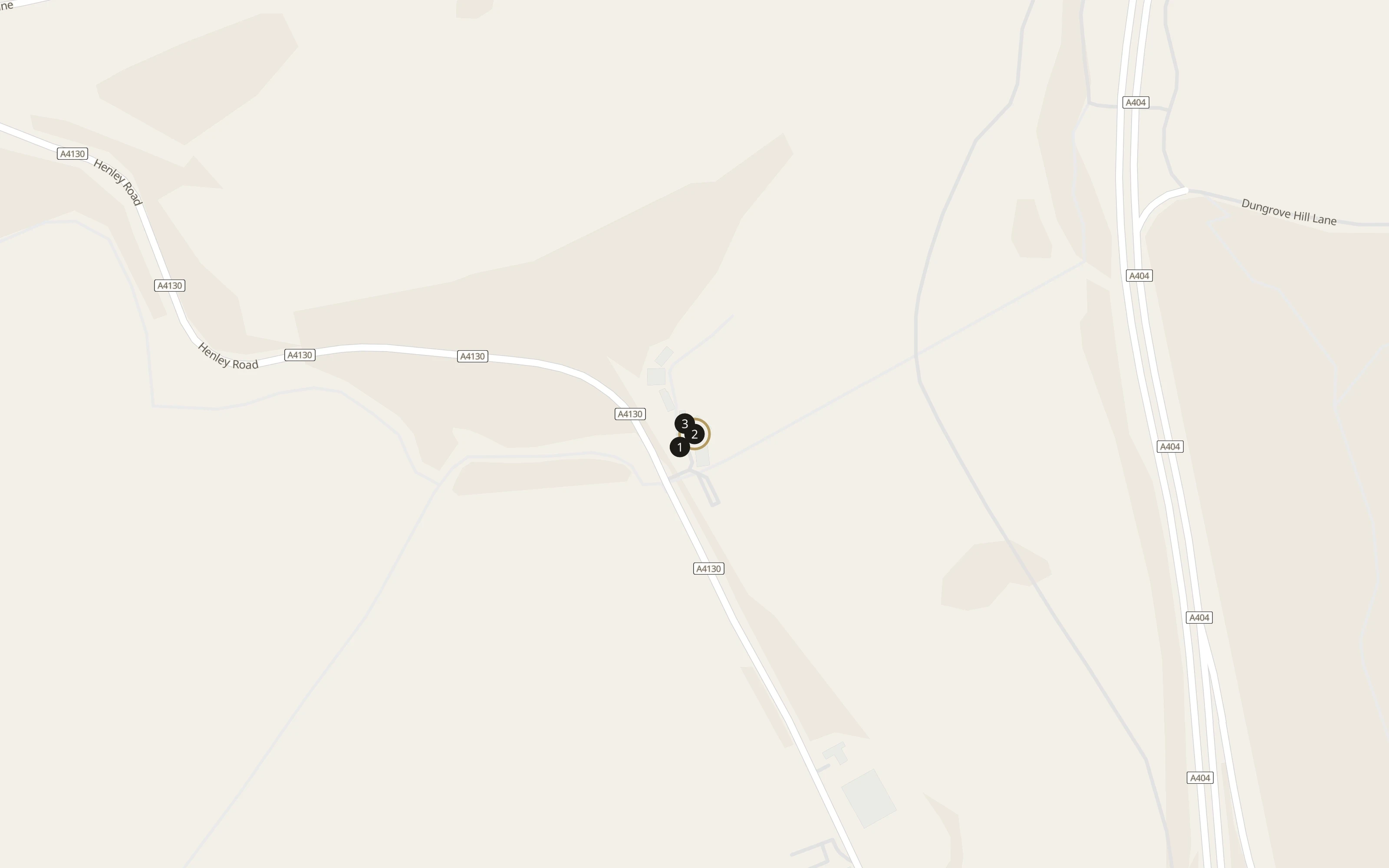 Local approach map for Temple Golf Club