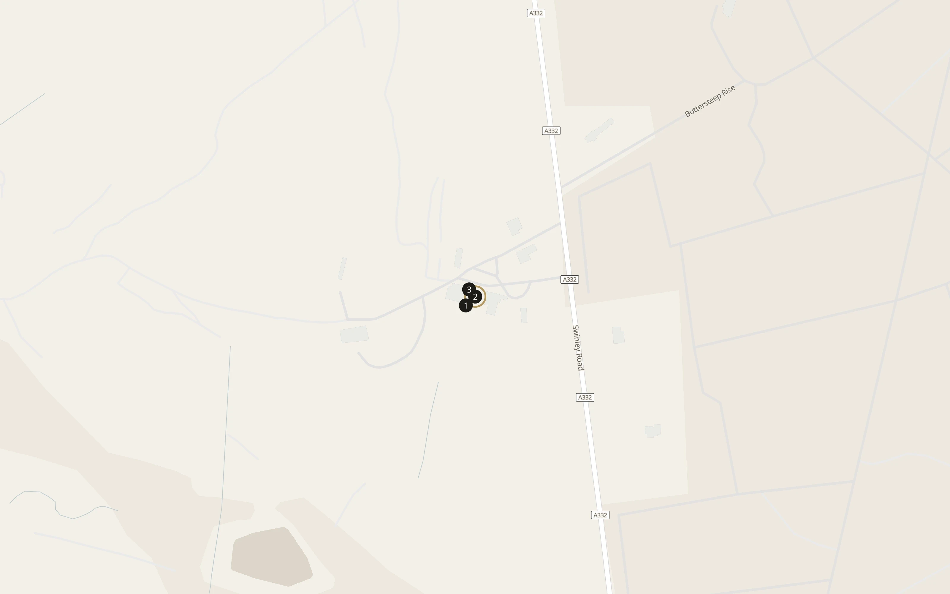 Local approach map for The Berkshire Golf Club