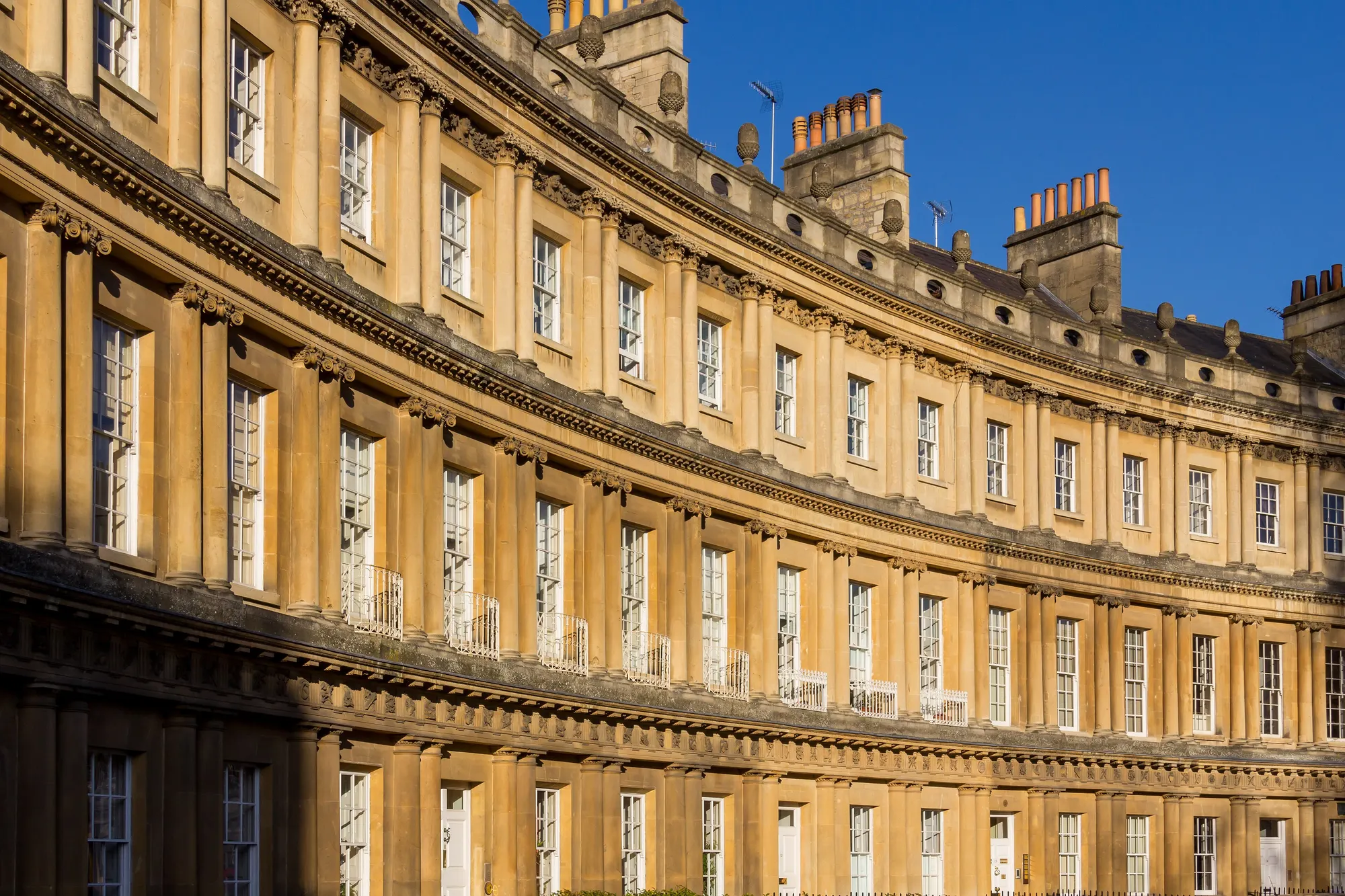 The Georgian Royal Crescent in central Bath