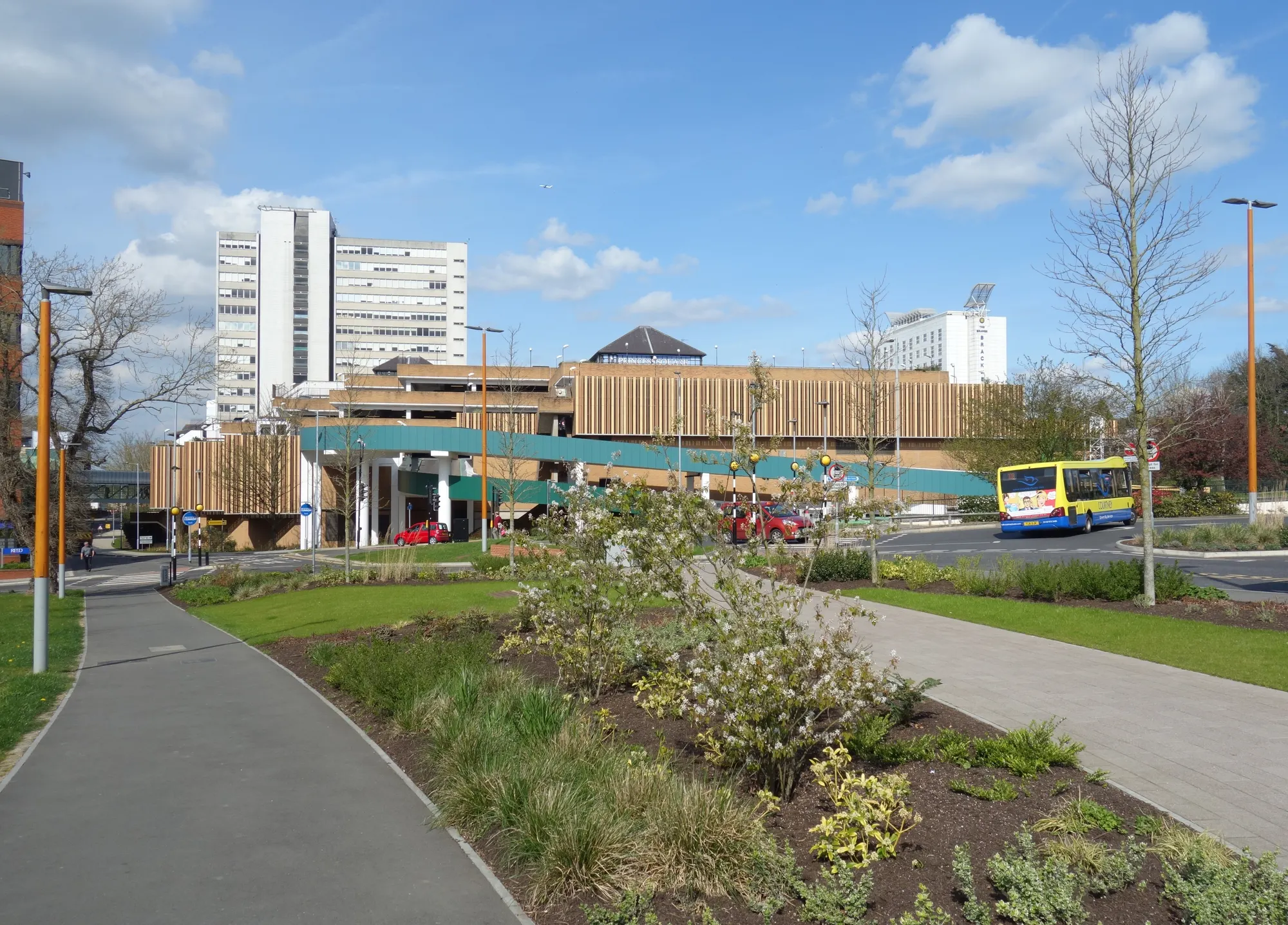 Bracknell town centre buildings and public realm in April 2017