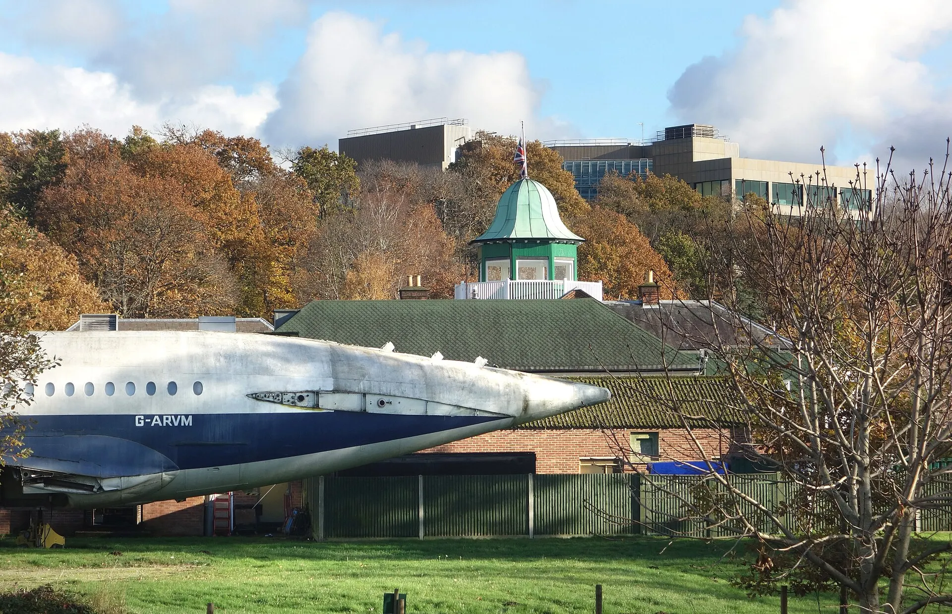 Aircraft display at Brooklands Museum in November 2023