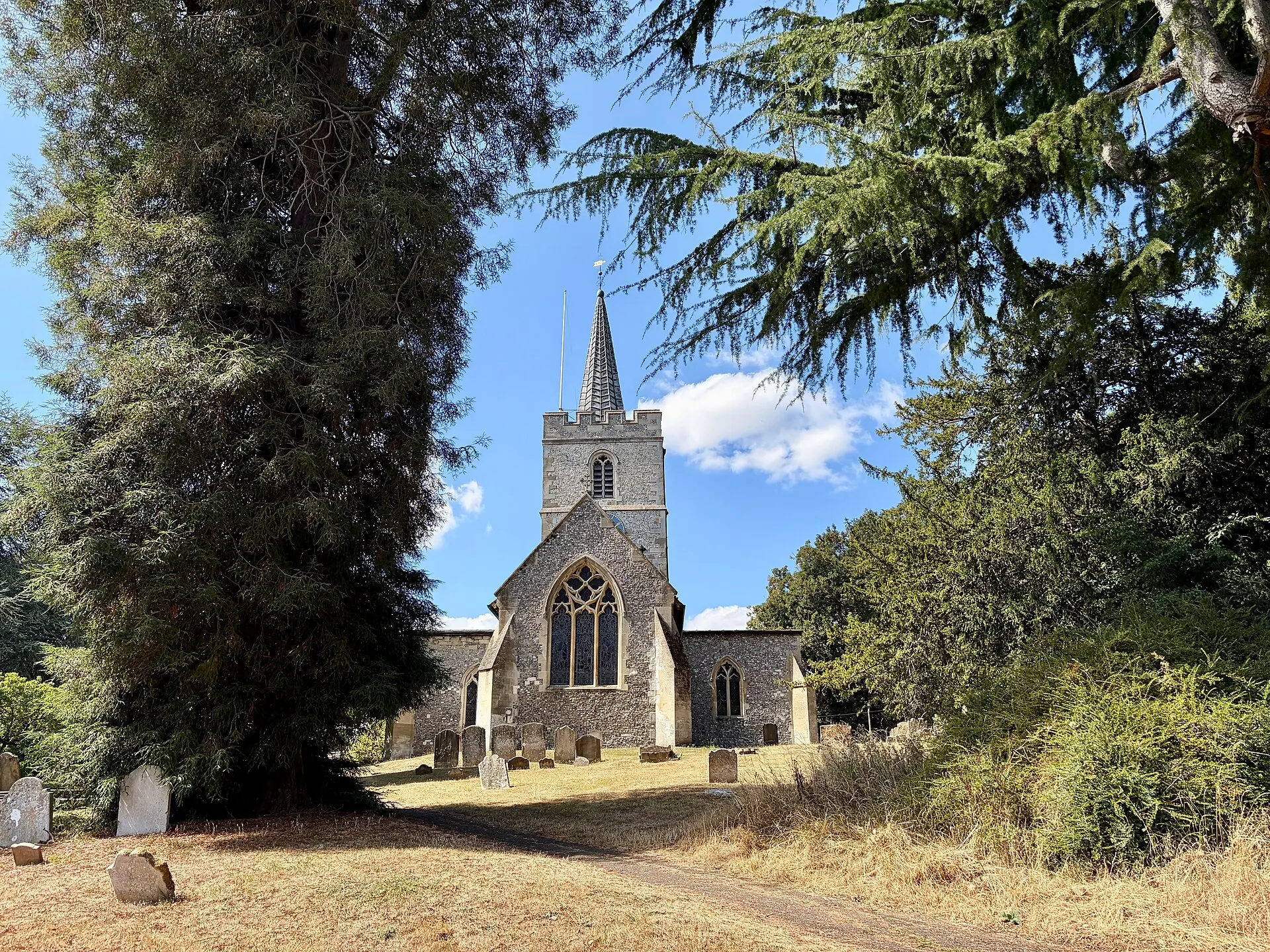 St Mary’s Church and churchyard in Chesham in August 2026