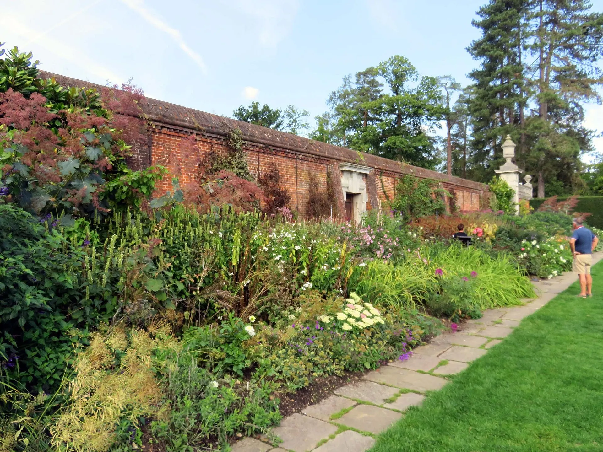 Flowering plants along the Cool Border at Cliveden