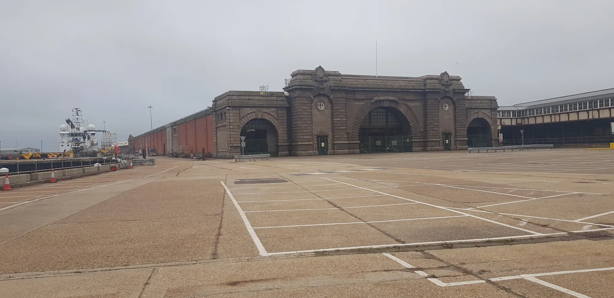 Former Dover Marine station building serving as Cruise Terminal 1 in 2020