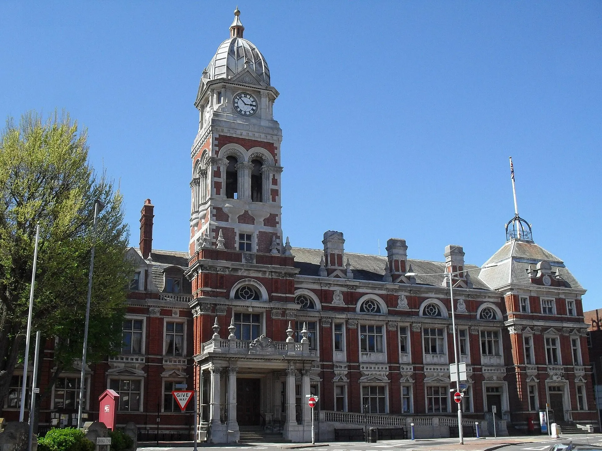 Eastbourne Town Hall on Grove Road in May 2010