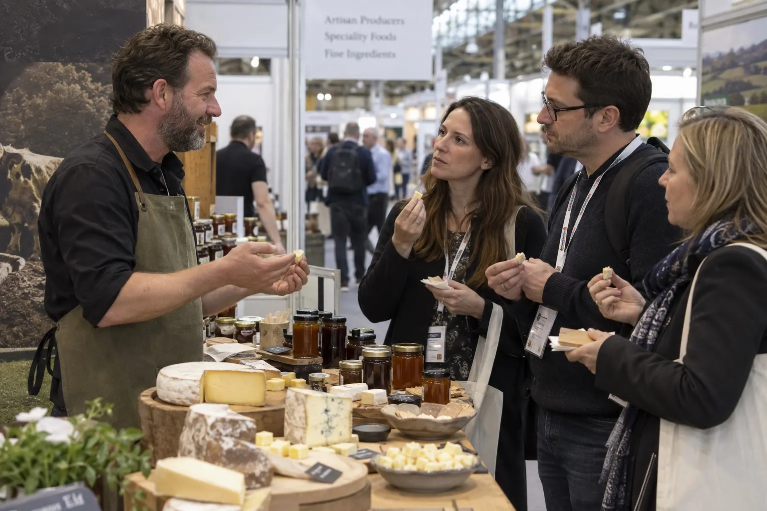 Illustrative speciality food producer offering samples to retail and hospitality buyers