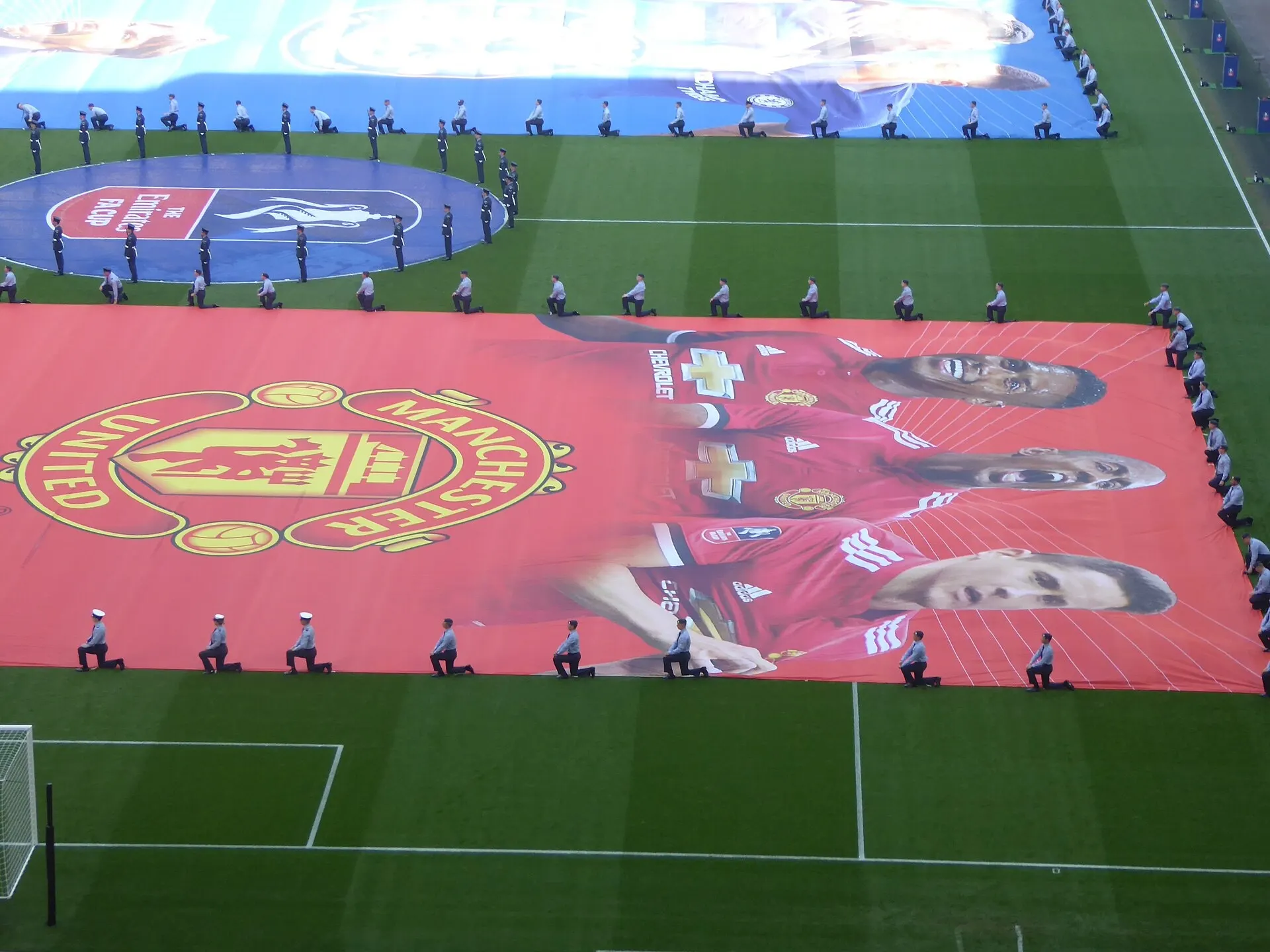 Pre-match pitch presentation at the 2018 FA Cup Final