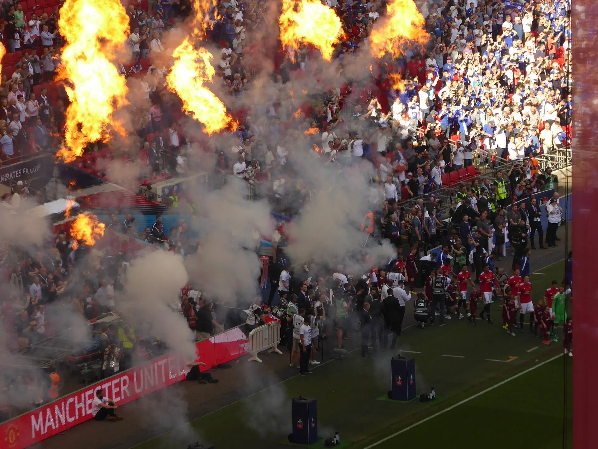 Supporters at the 2018 FA Cup Final at Wembley