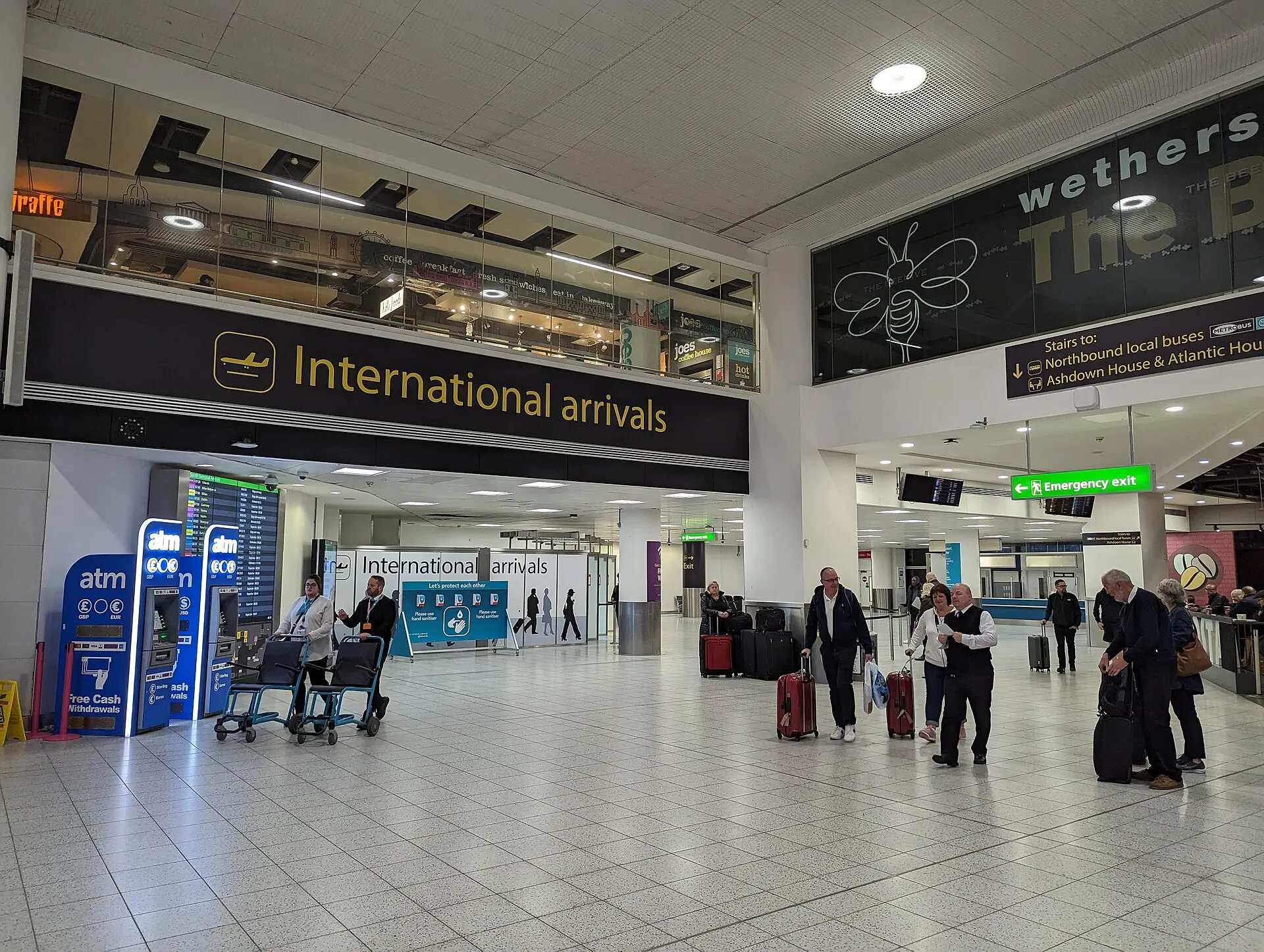 Photograph of Gatwick South Terminal international arrivals exit in 2022