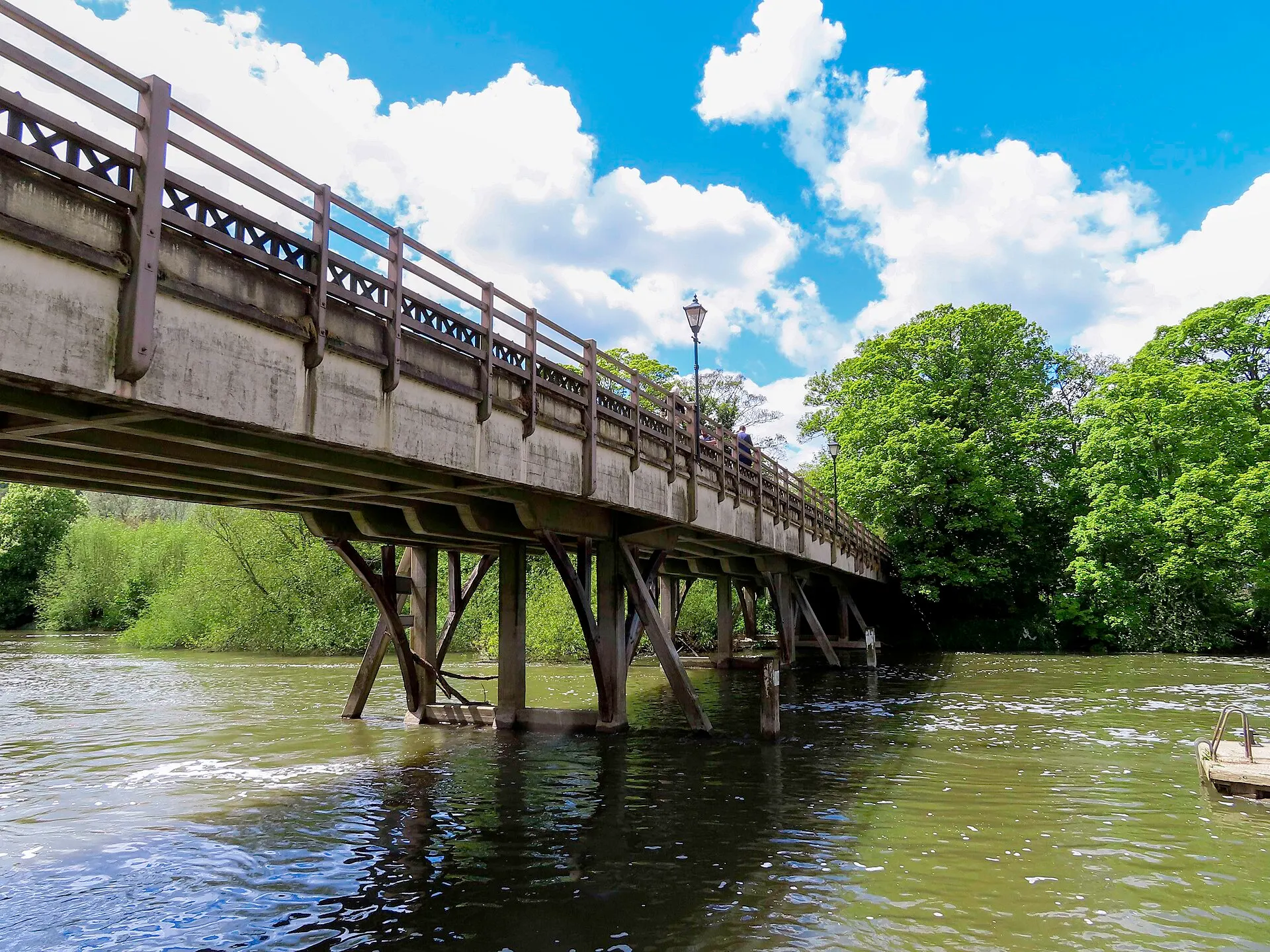 Goring and Streatley Bridge over the River Thames in May 2021