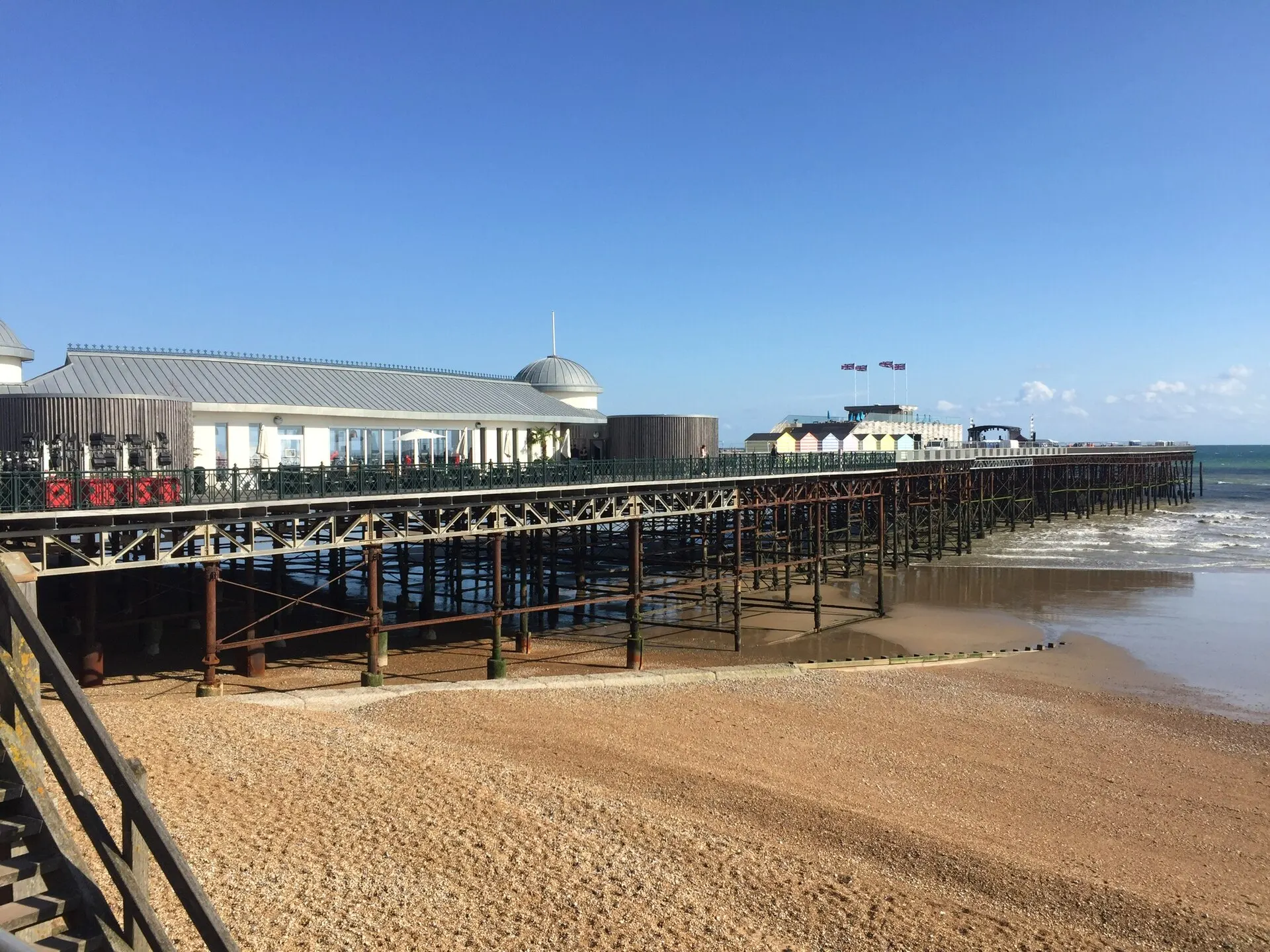 Hastings Pier and seafront in September 2018