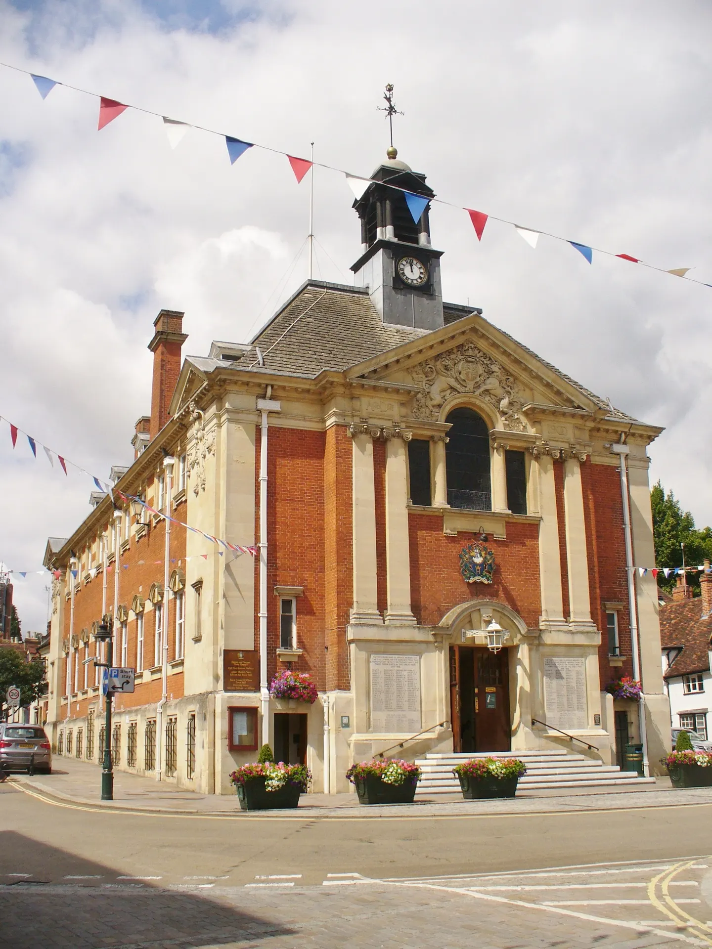 Henley Town Hall beside Market Place in July 2015