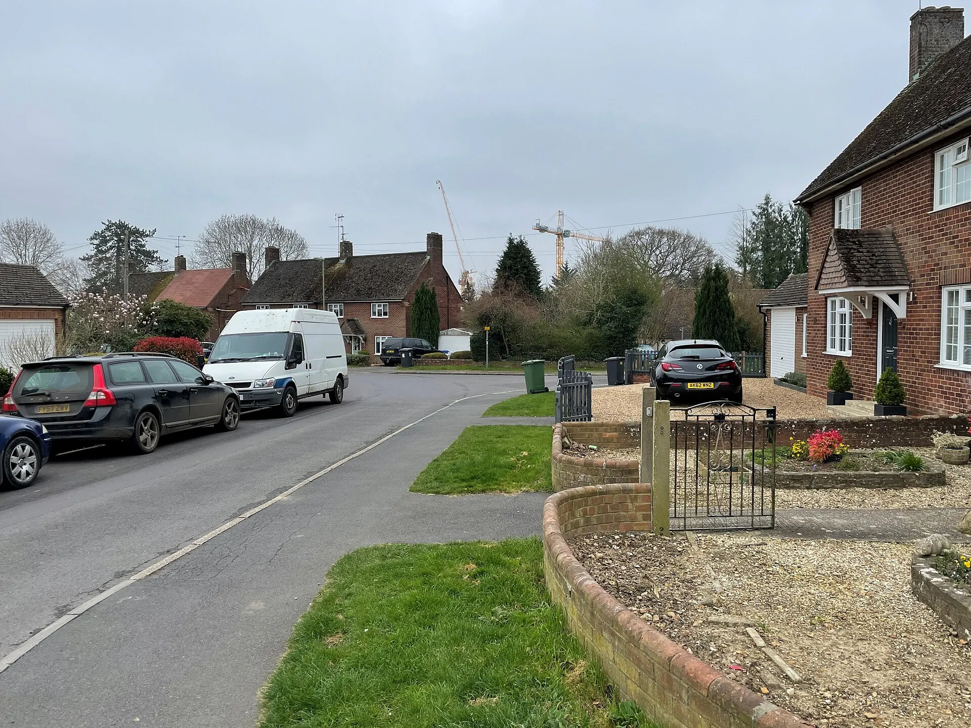 View along Raven Road in Hook in March 2022