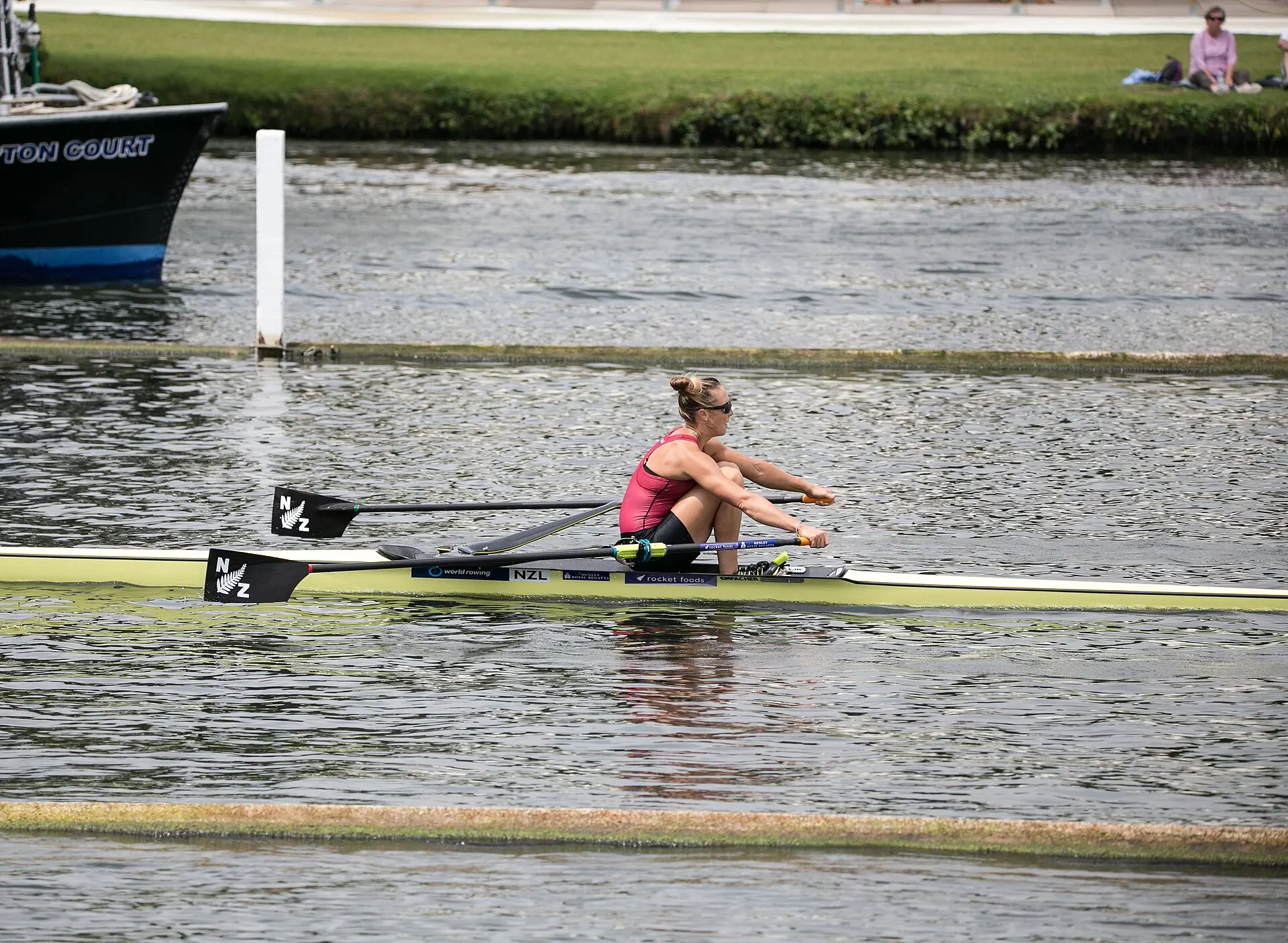 A rower competing at Henley Royal Regatta in 2019