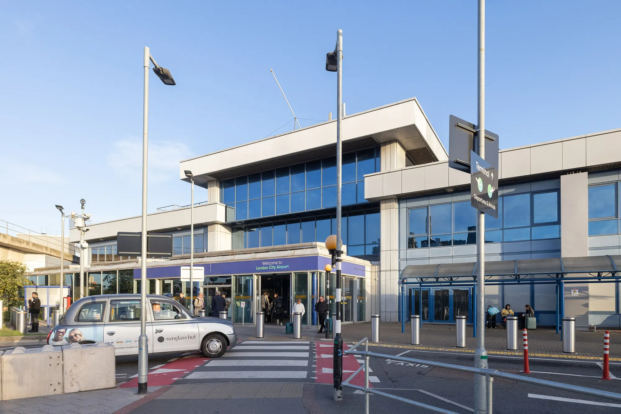 London City Airport terminal exterior photographed in October 2022