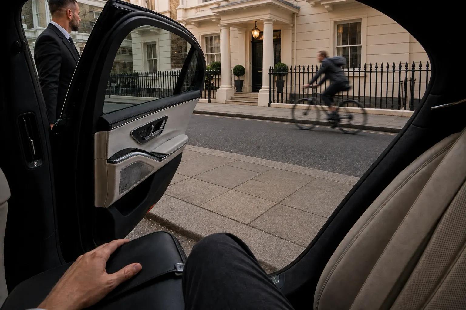 Passenger view during a hotel-side collection