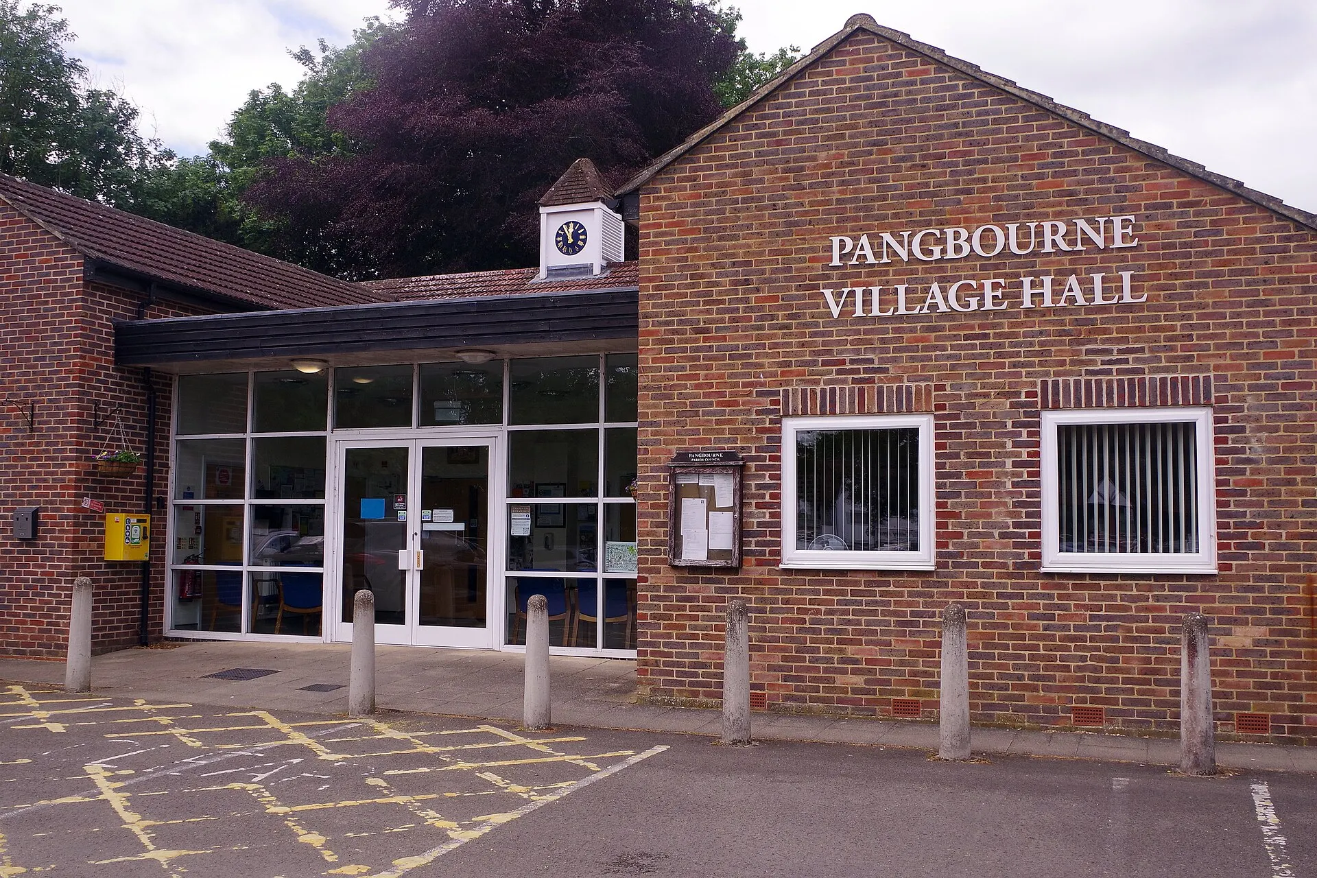 Pangbourne Village Hall frontage in May 2026