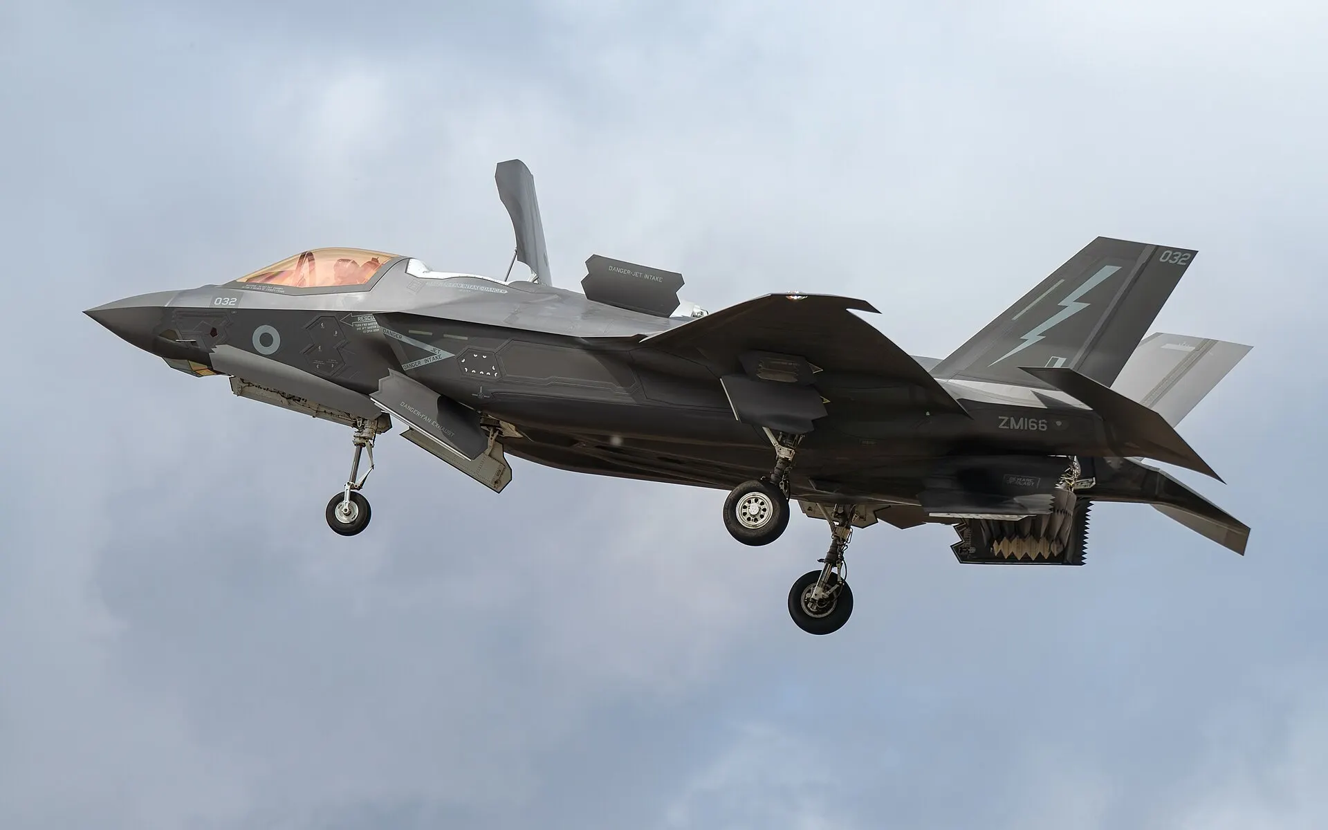 Royal Air Force F-35 aircraft at the Royal International Air Tattoo