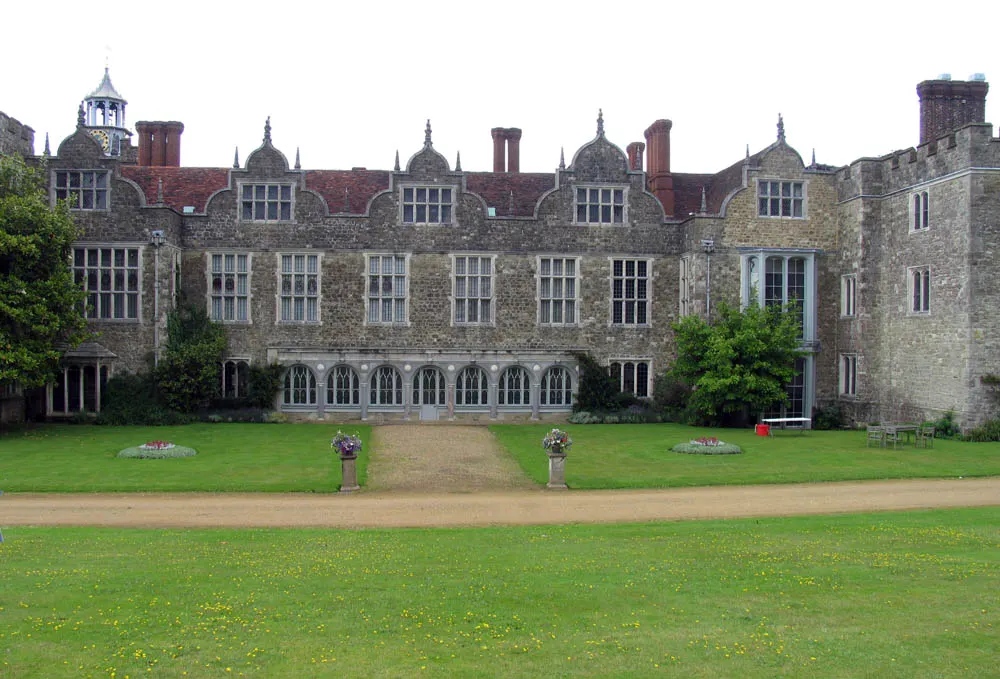 Knole House facade and formal lawn in Sevenoaks in July 2012