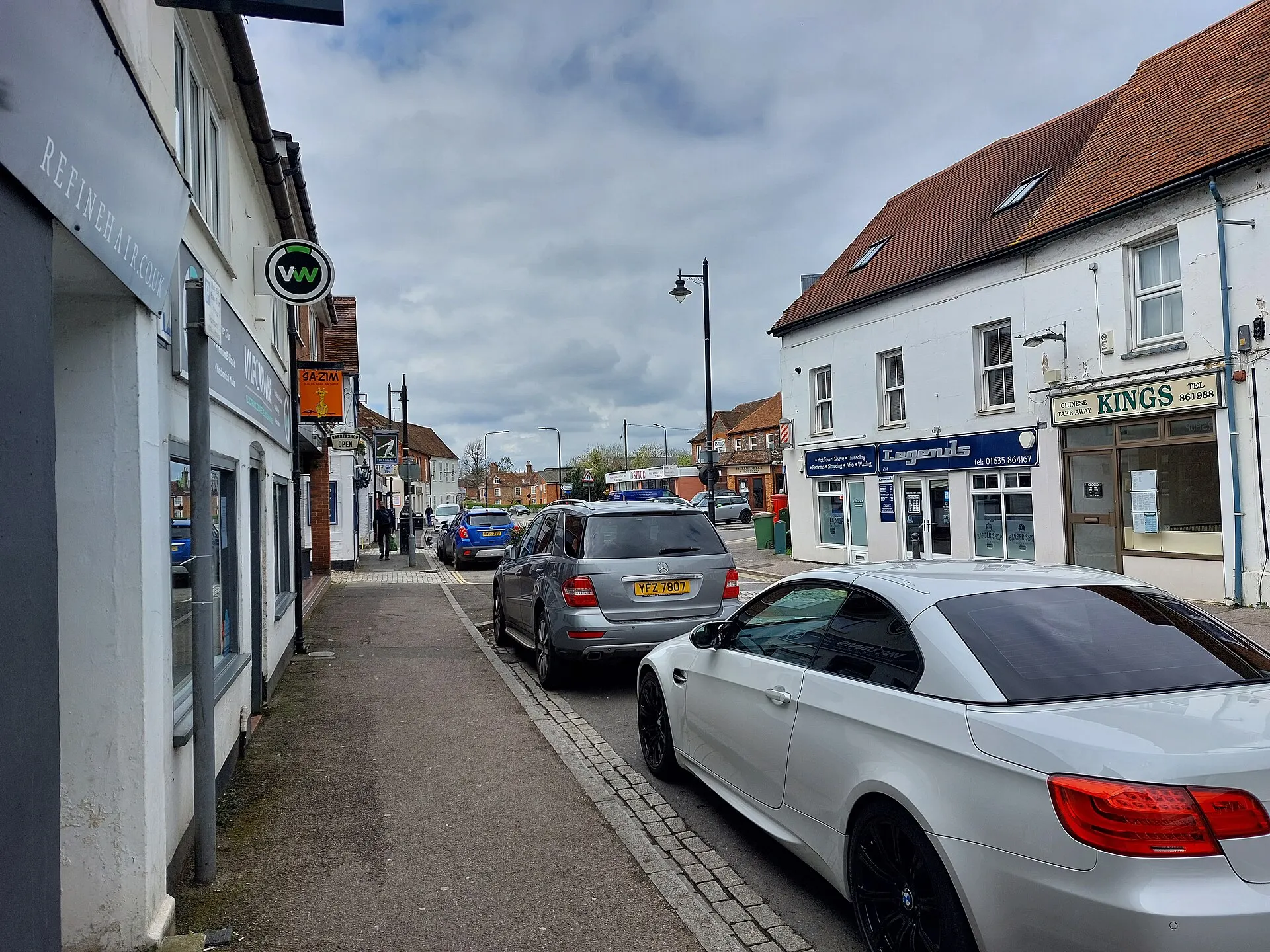 Businesses along Thatcham High Street in April 2023