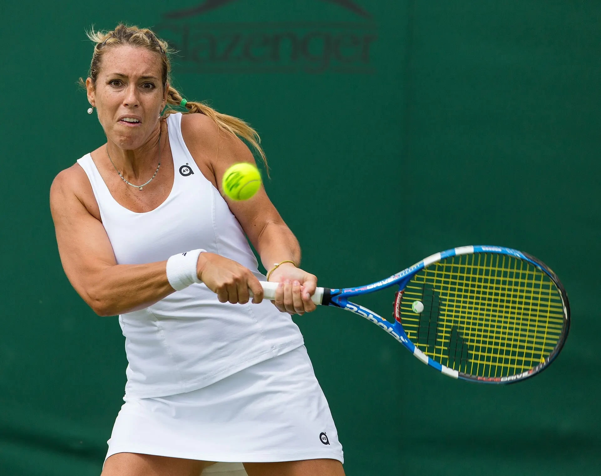 Laura Pous Tió playing at the 2015 Wimbledon Qualifying Competition