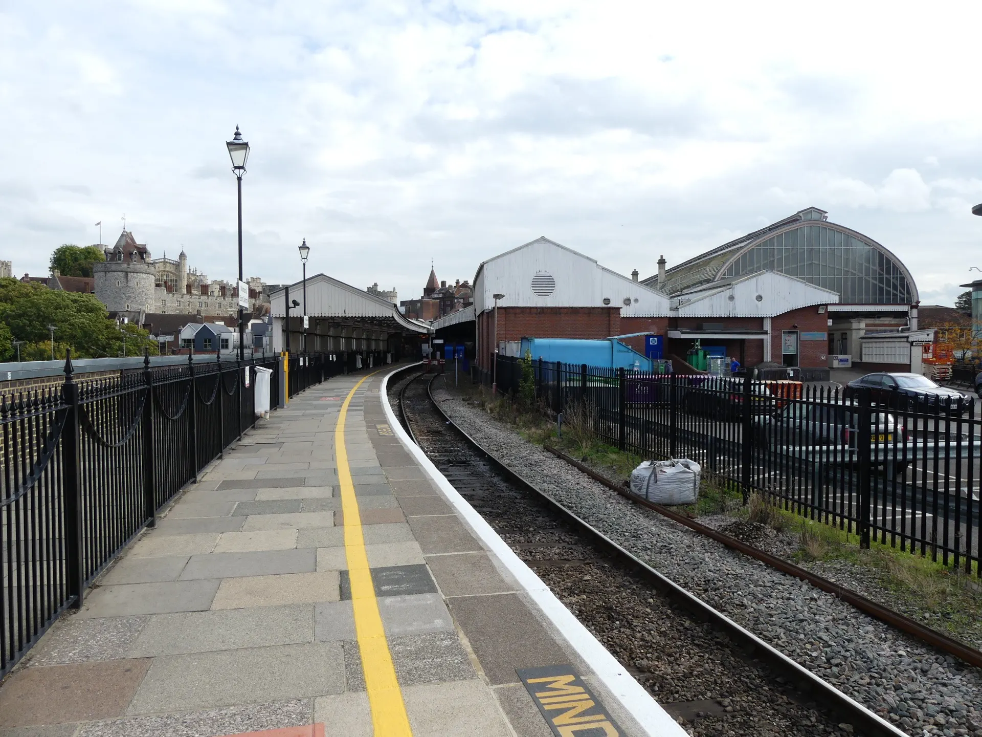 Platform at Windsor and Eton Central railway station in October 2022