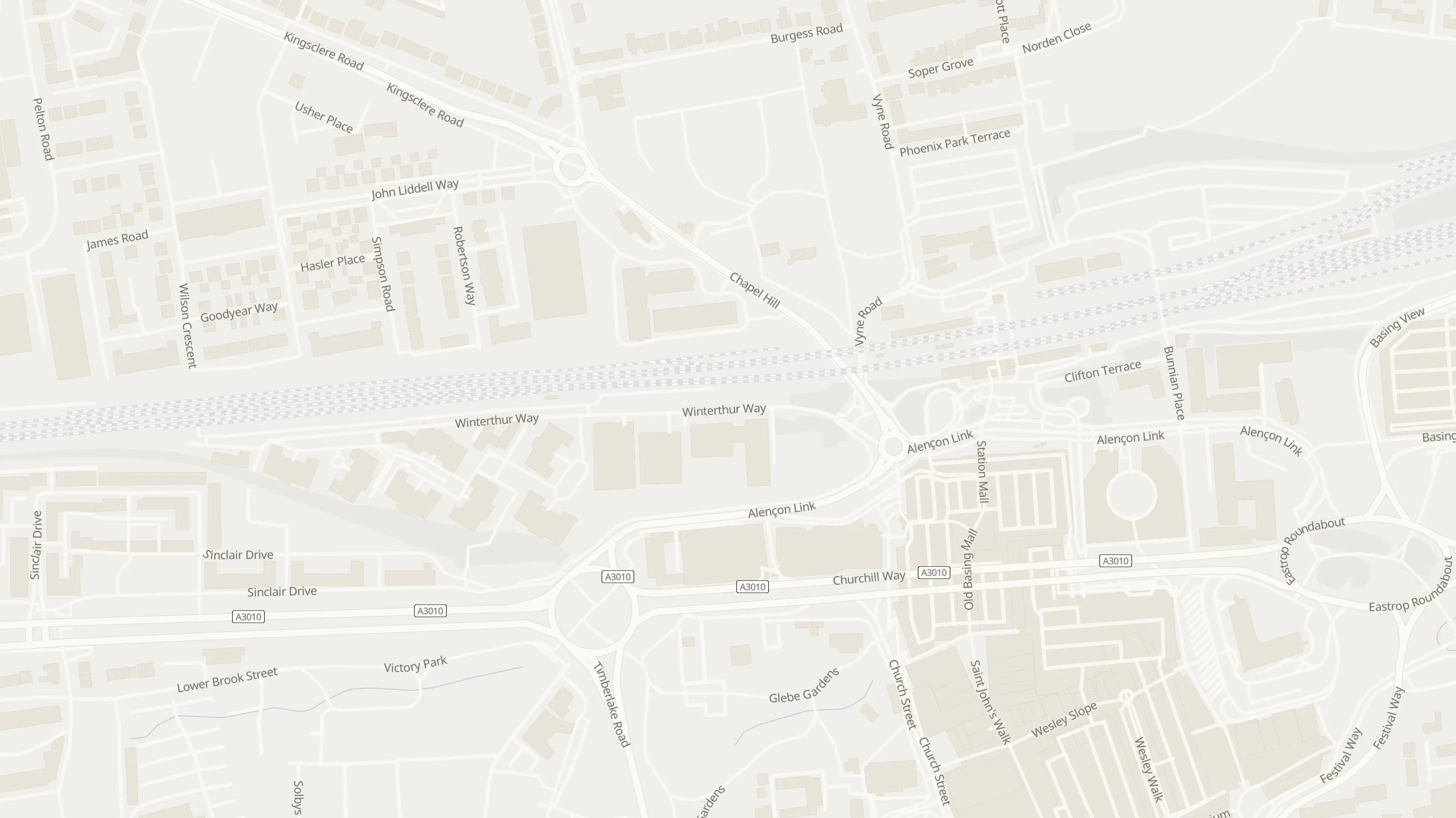 Numbered approach map for chauffeur meeting points at Basingstoke Station