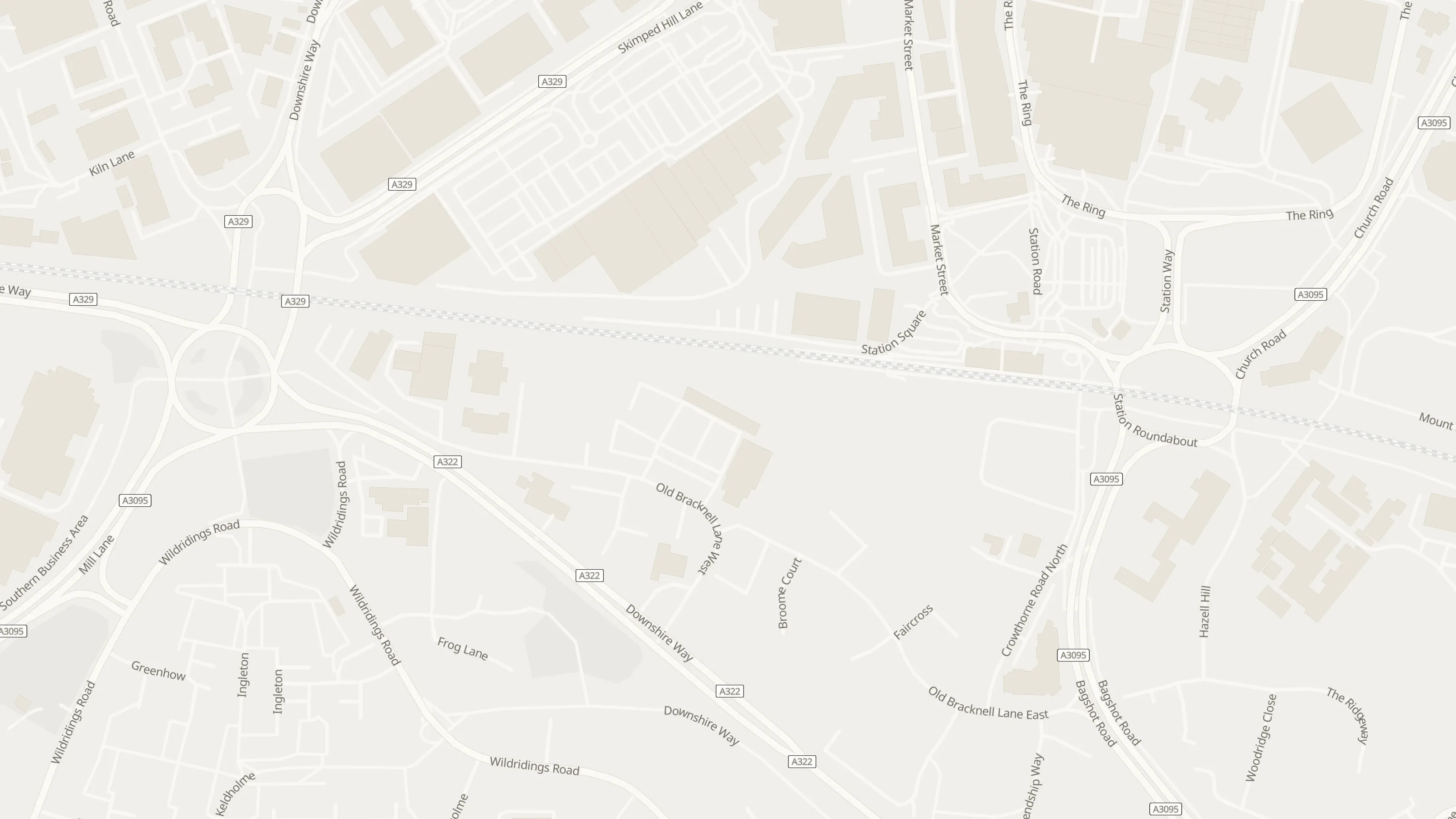 Numbered approach map for chauffeur meeting points at Bracknell Station