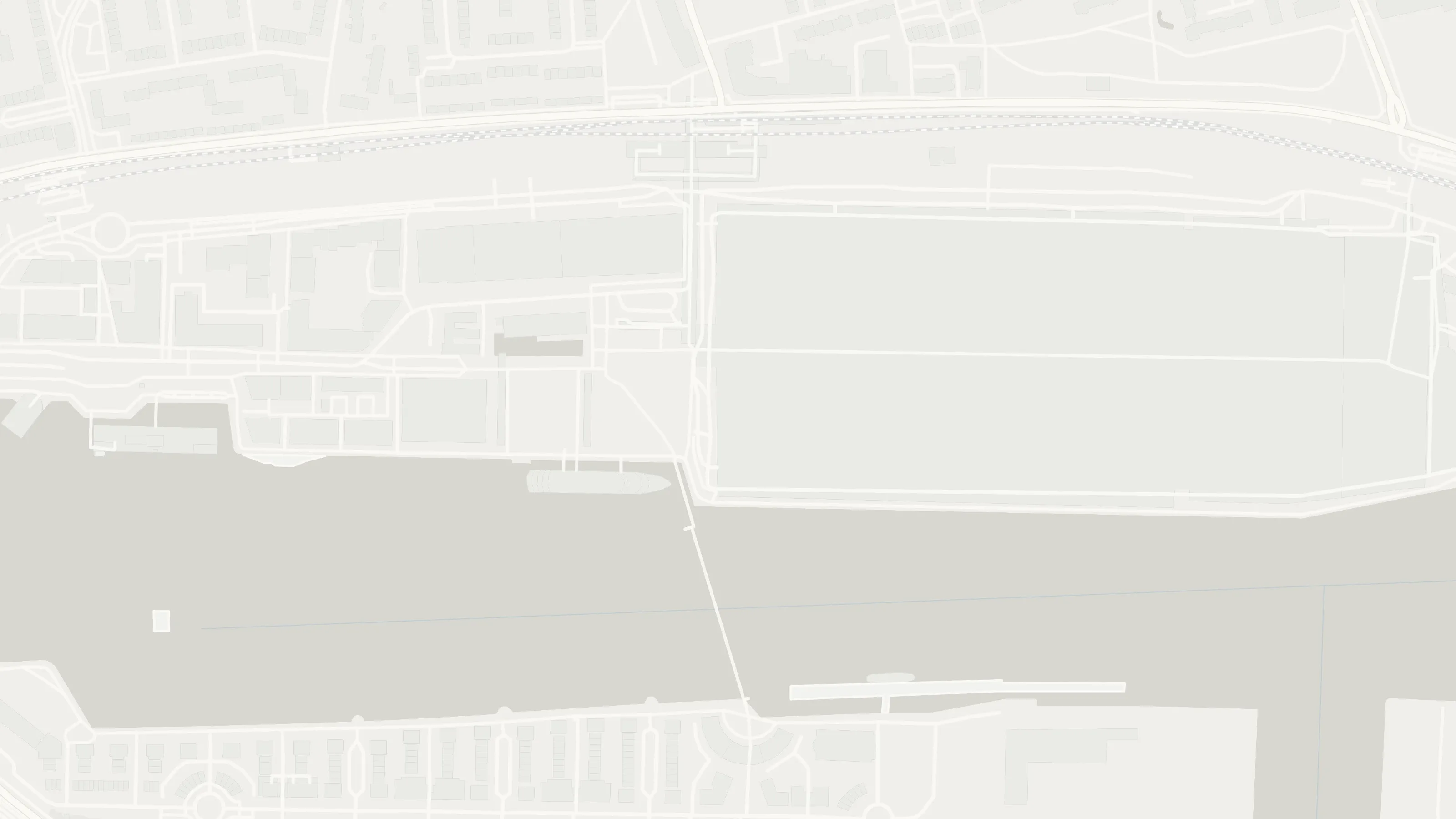 Numbered approach map for ExCeL London showing set-down collection and entrance pins