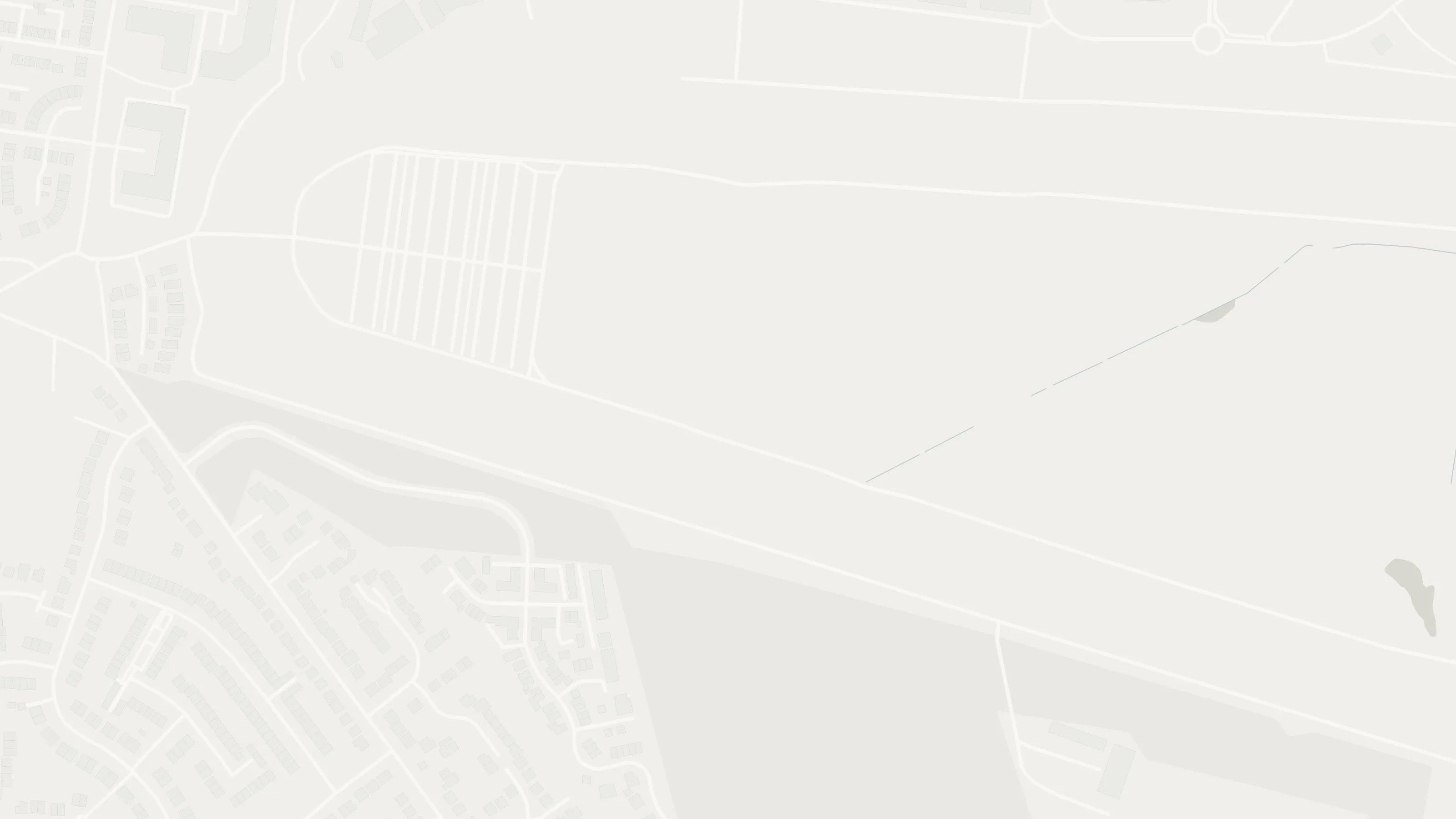 Numbered approach map for Newbury Racecourse showing set-down collection and entrance pins