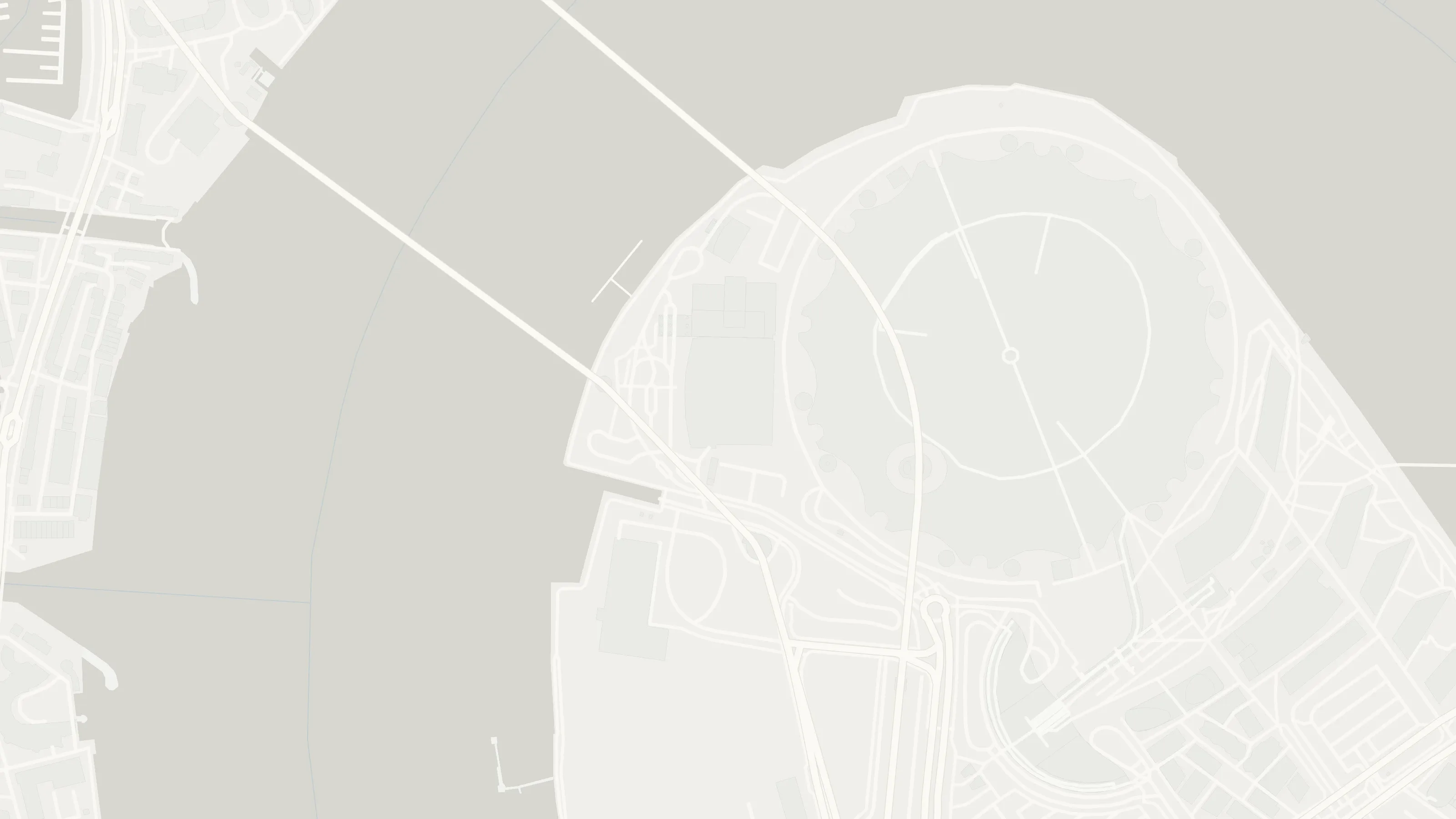 Numbered approach map for The O2 showing set-down collection and entrance pins